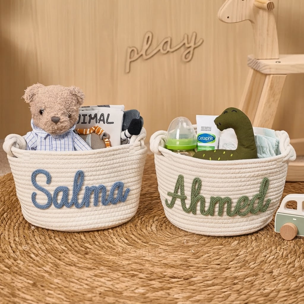 Personalized Knitted Basket