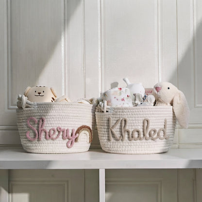 Personalized Knitted Basket