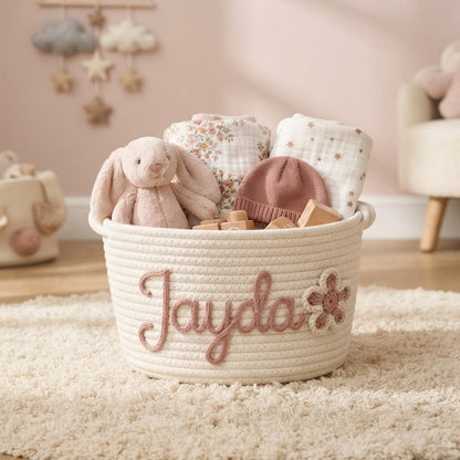 Personalized Knitted Basket