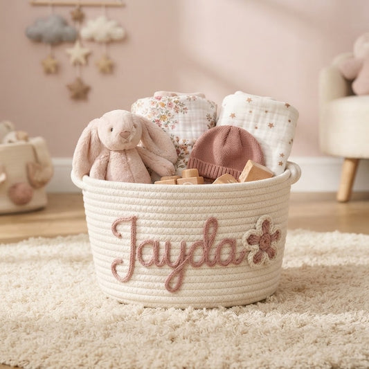 Personalized Knitted Basket