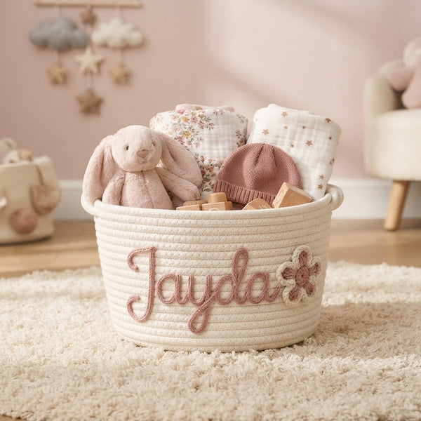 Personalized Knitted Basket