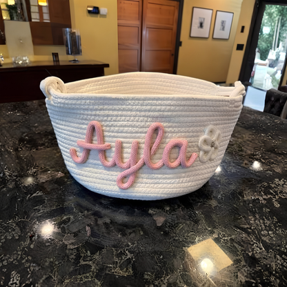 Personalized Knitted Basket