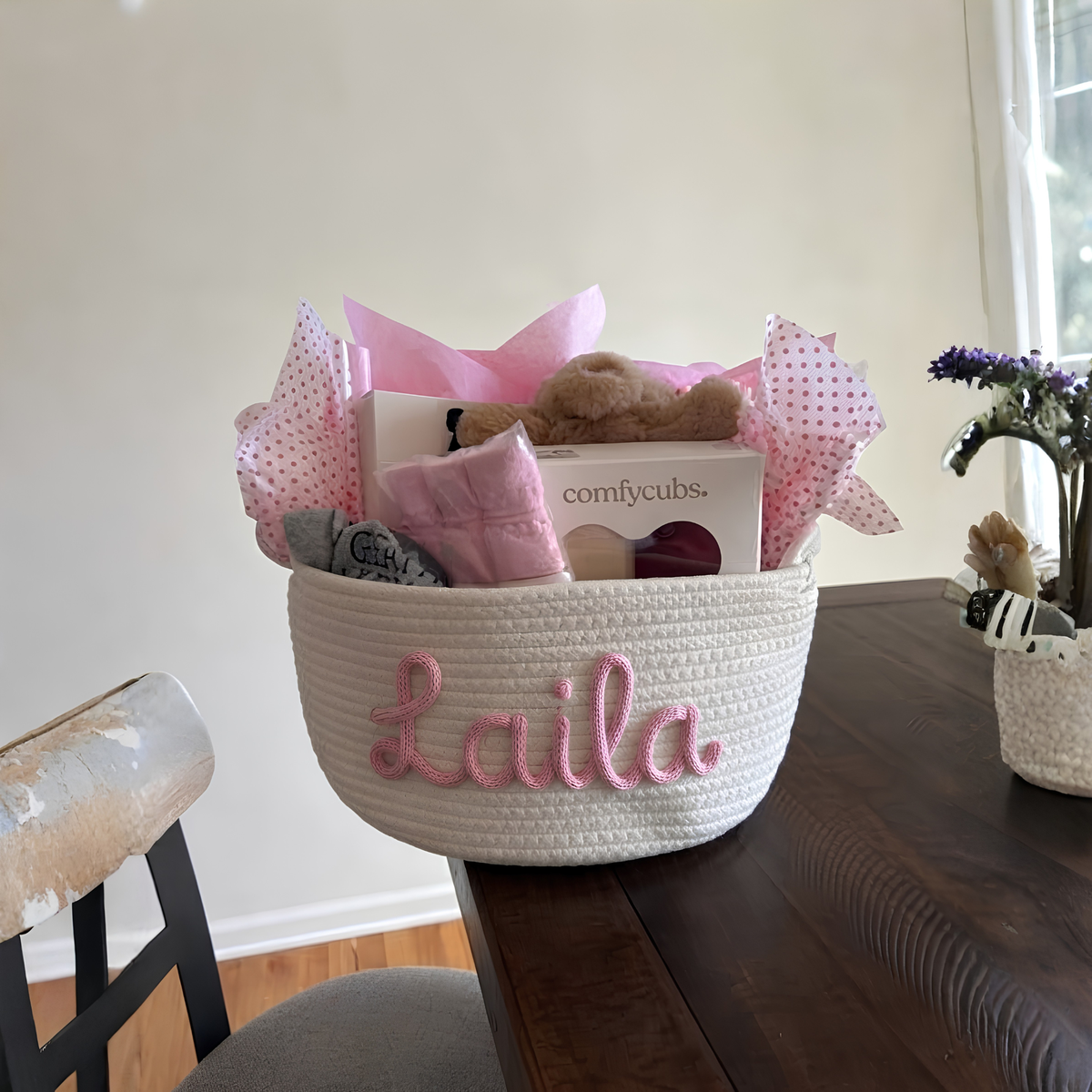 Personalized Knitted Basket