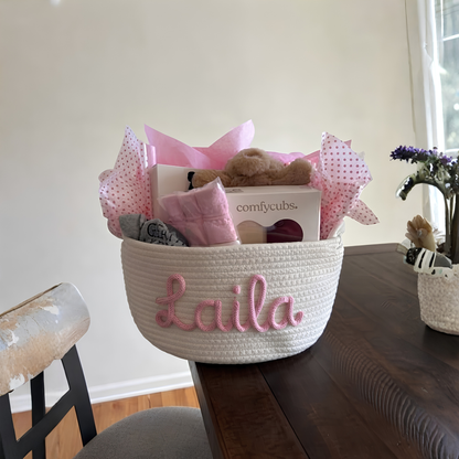 Personalized Knitted Basket