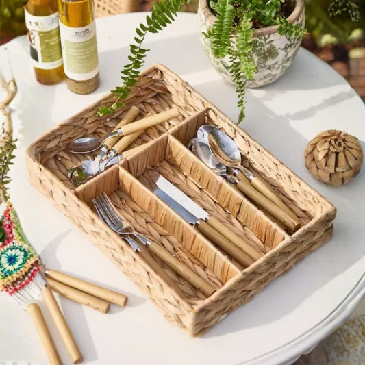 Rattan Divided Silverware
