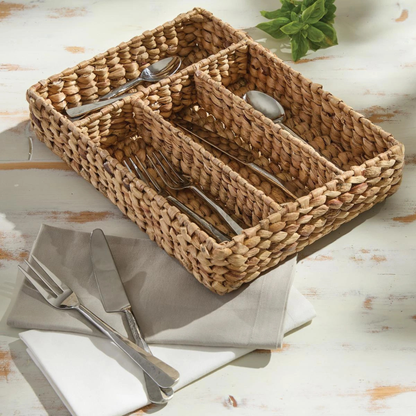 Rattan Divided Silverware