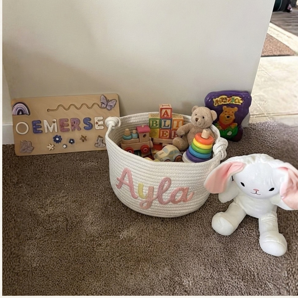 Personalized Knitted Basket