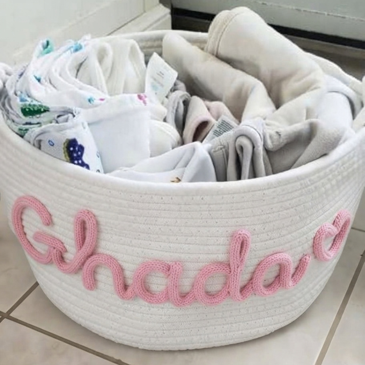 Personalized Knitted Basket