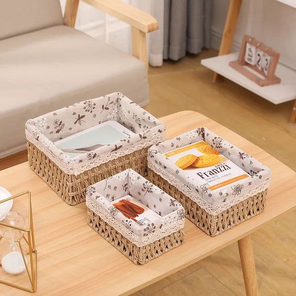 3 Set Rattan Baskets Q