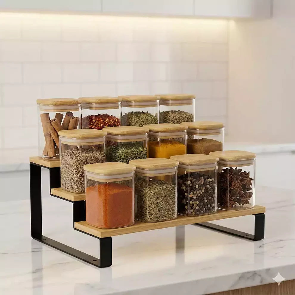 12 Set Glass Jars